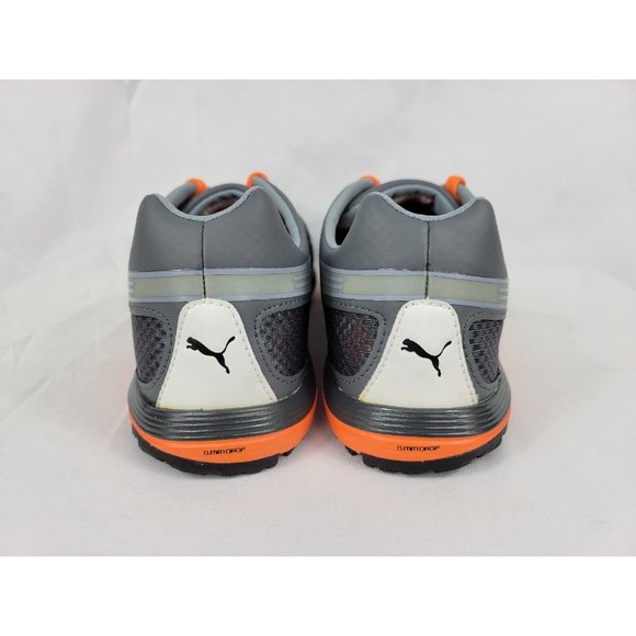 Puma Faas Lite Mesh Spikeless Golf Shoes Mens Size 9 Gray Orange White 186847-07 - Picture 4 of 12